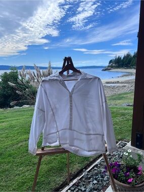 Eleven Stitch Design Made in USA Oversized White Button-Up